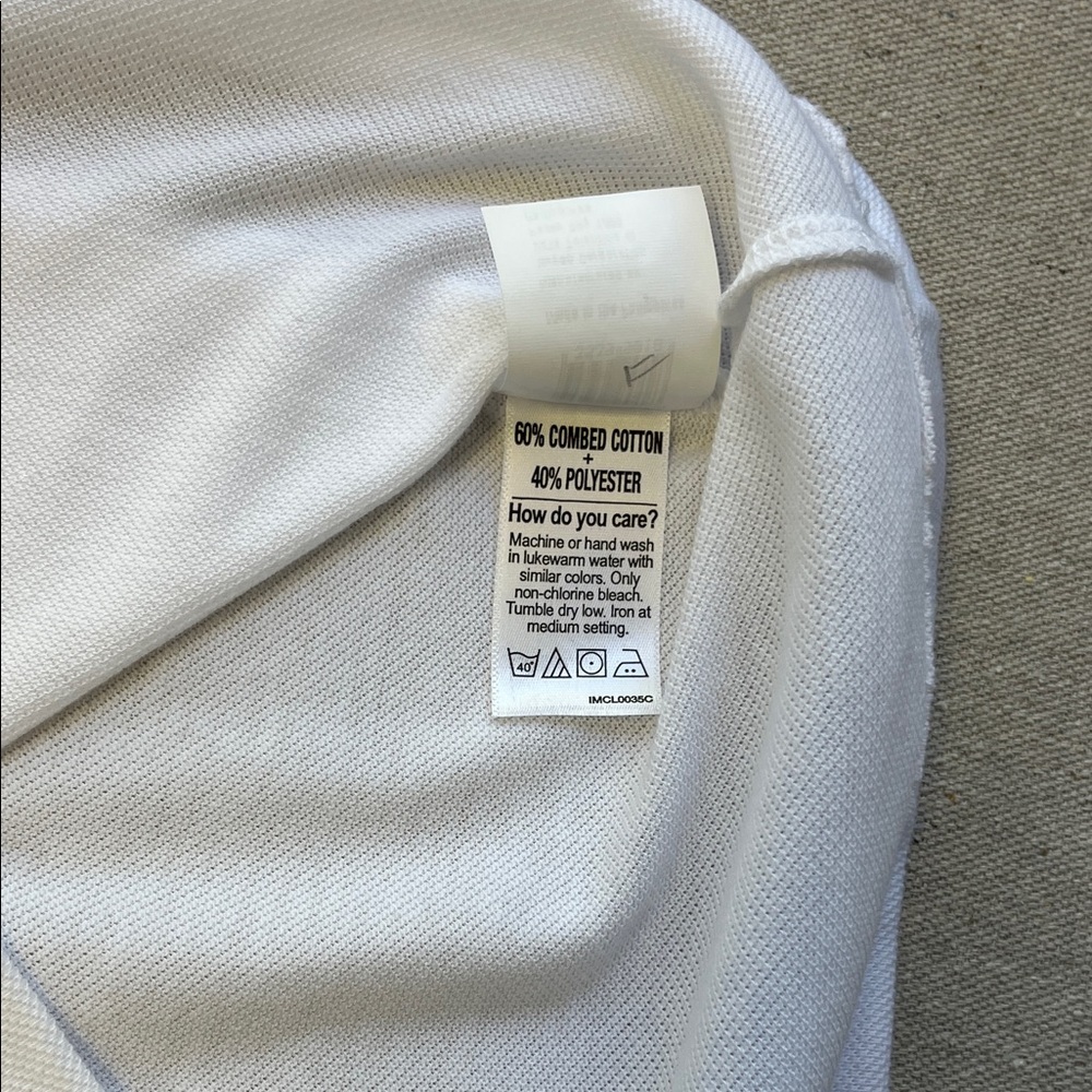 Bench White Men's Polo Shirt - Classic Short Sleeve - Picture 7 of 8